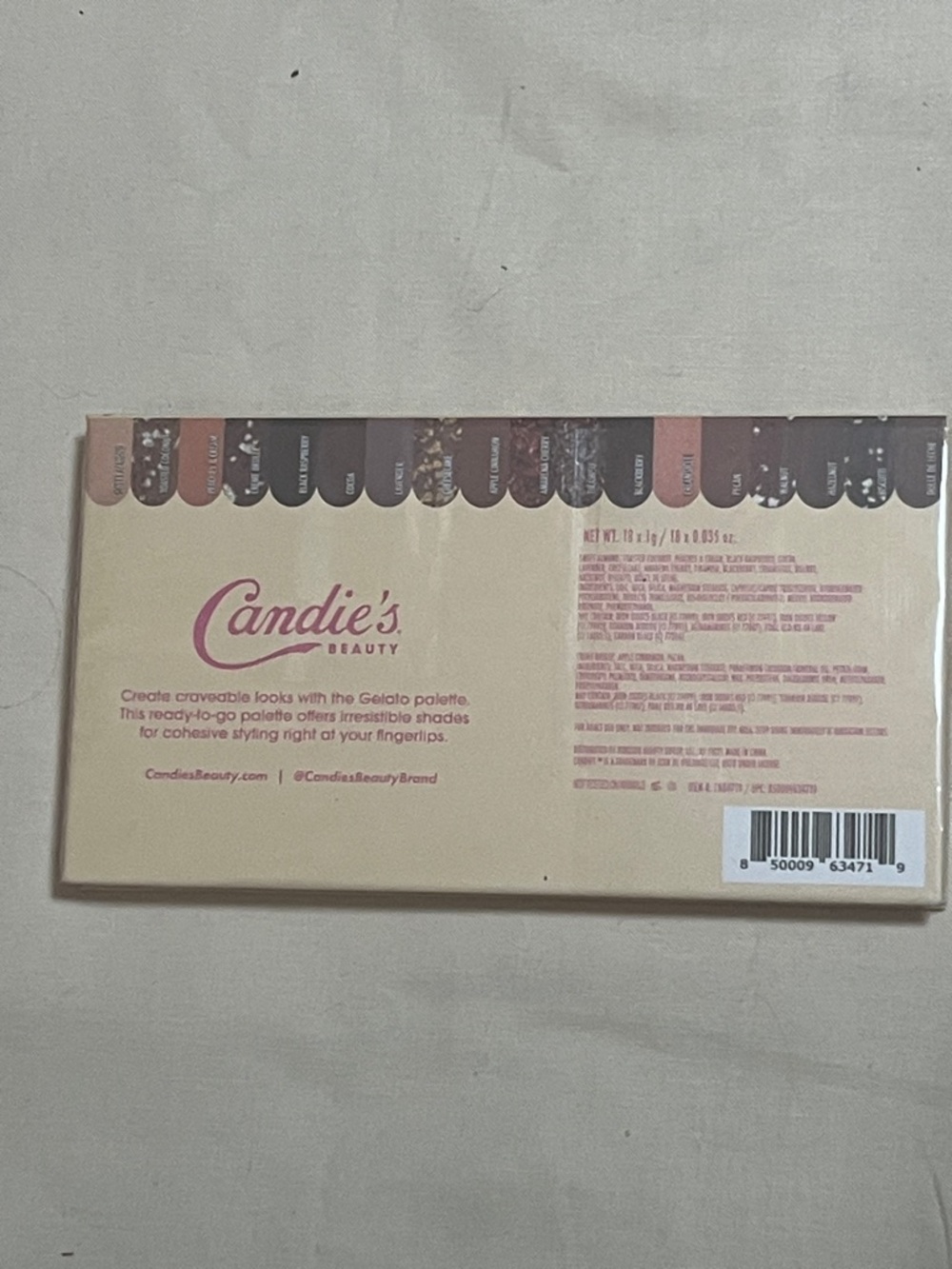 Candie's Parlor Gelato Eyeshadow Palette - Cream, Pink, Brown - Picture 2 of 3